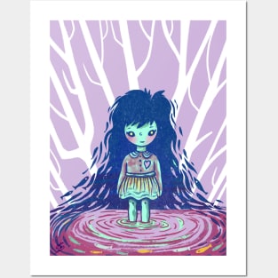 Lake Fairy in Forest Posters and Art